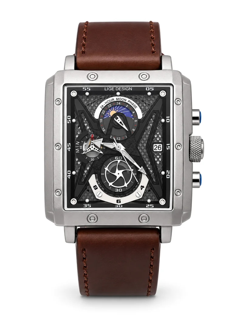LIGE Executive Square Watch