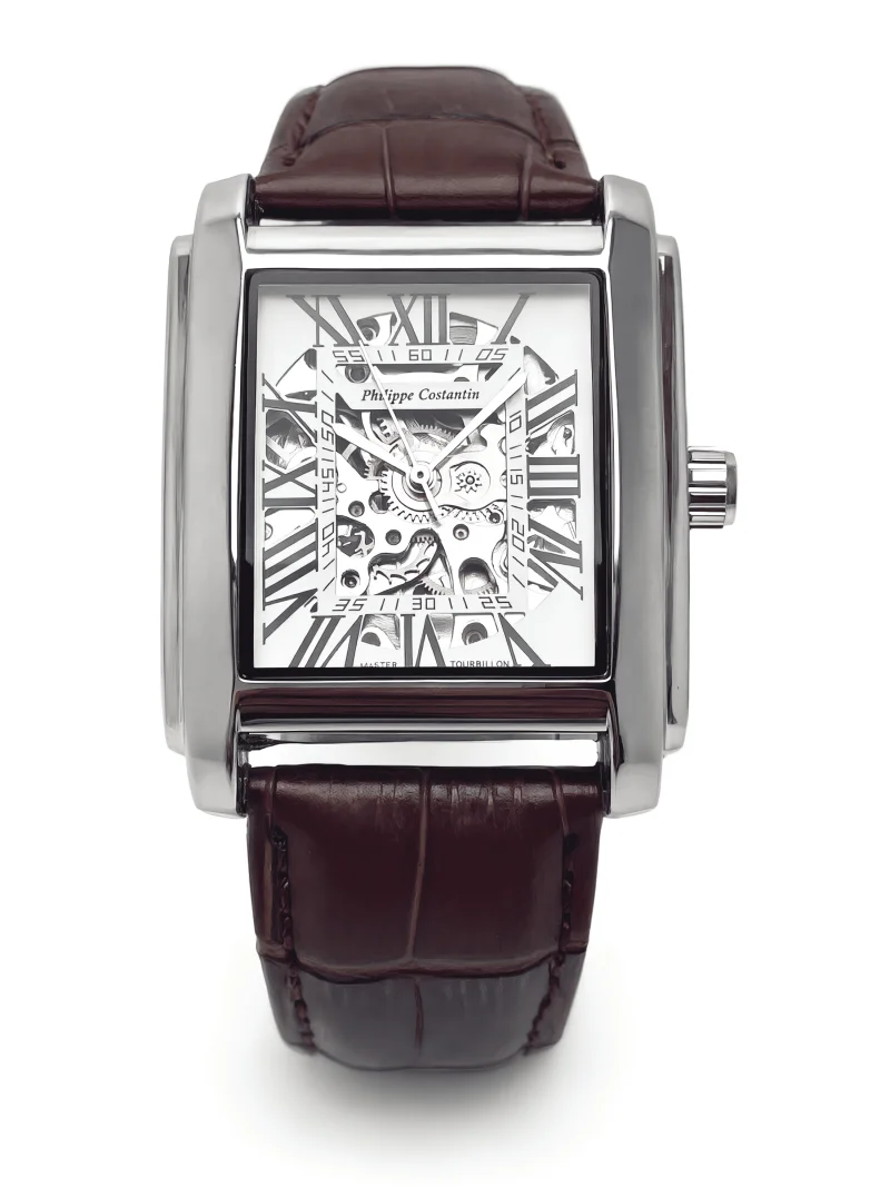 Philippe Costantin Rectangular Skeleton Automatic Watch