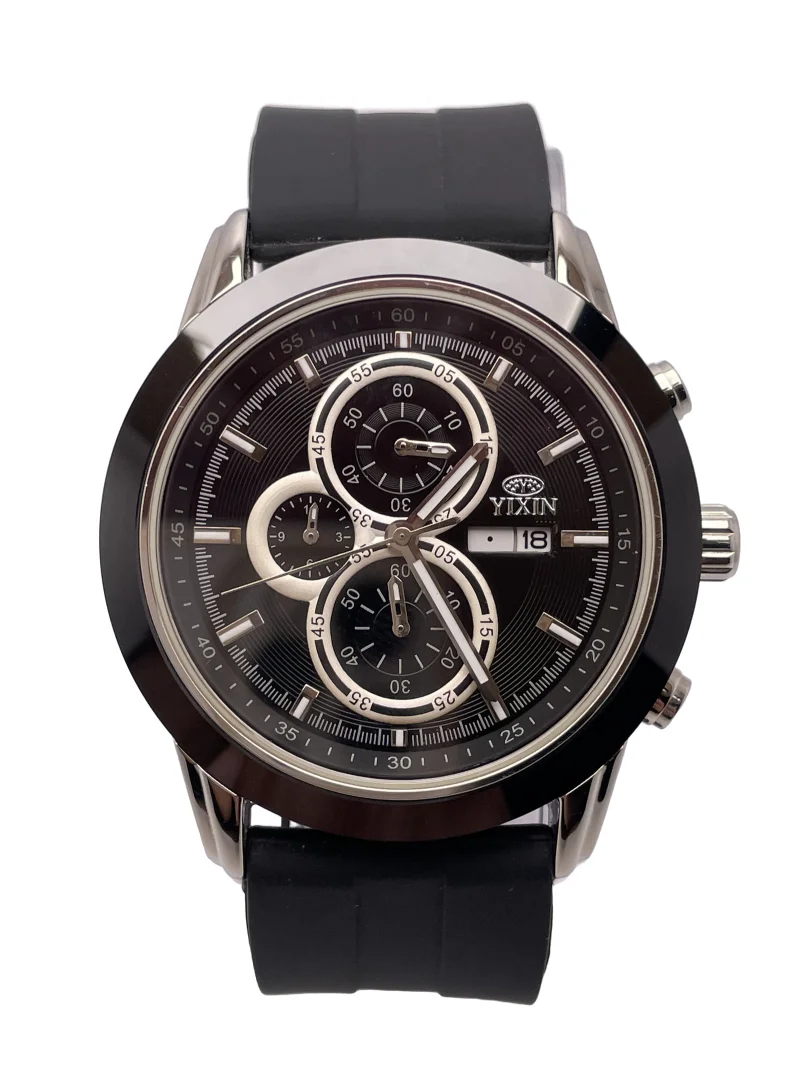 YIXIN Chronograph Style Black Dial Watch