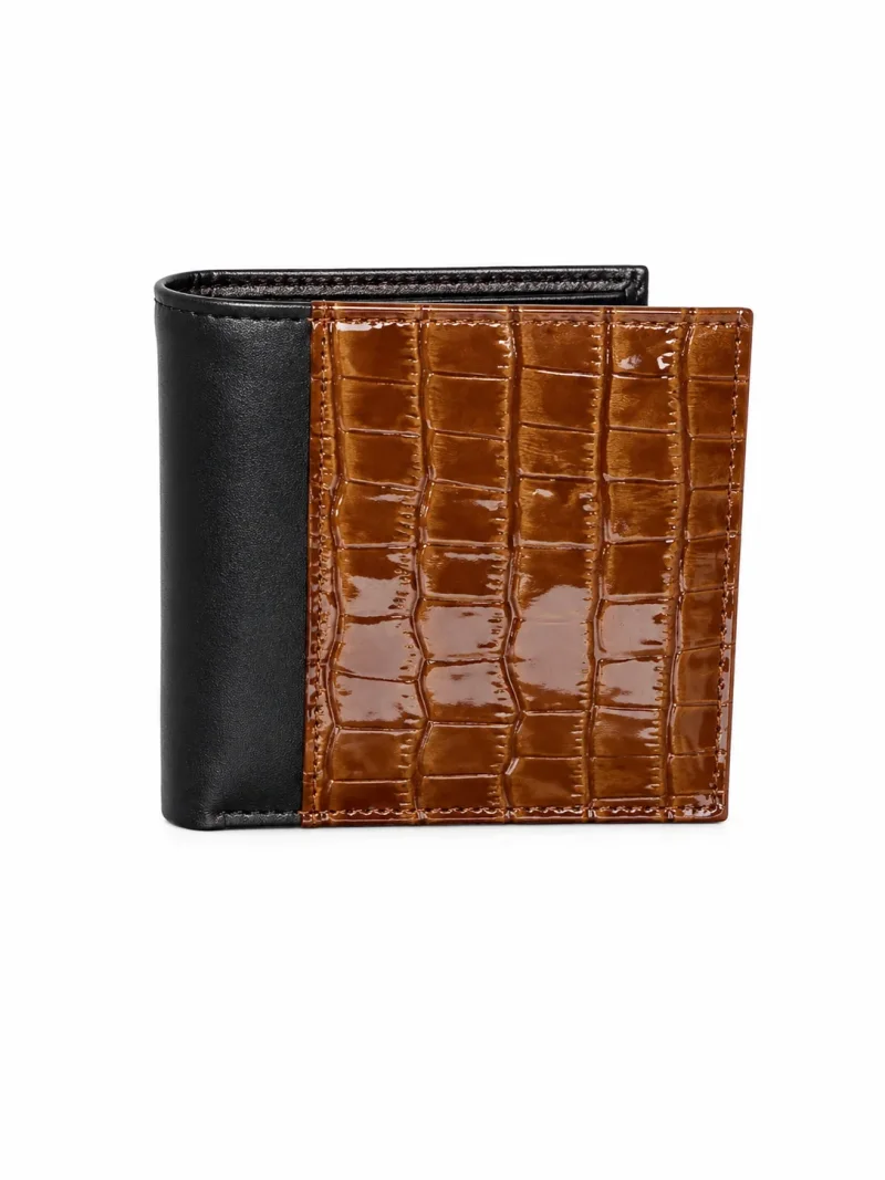 Cognac Croc Bifold