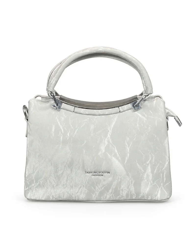Crinkle Top-Handle Bag