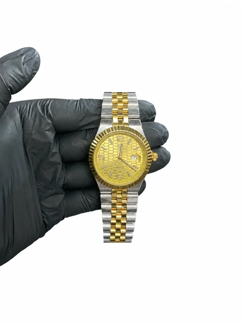 Gold Honeycomb Watch