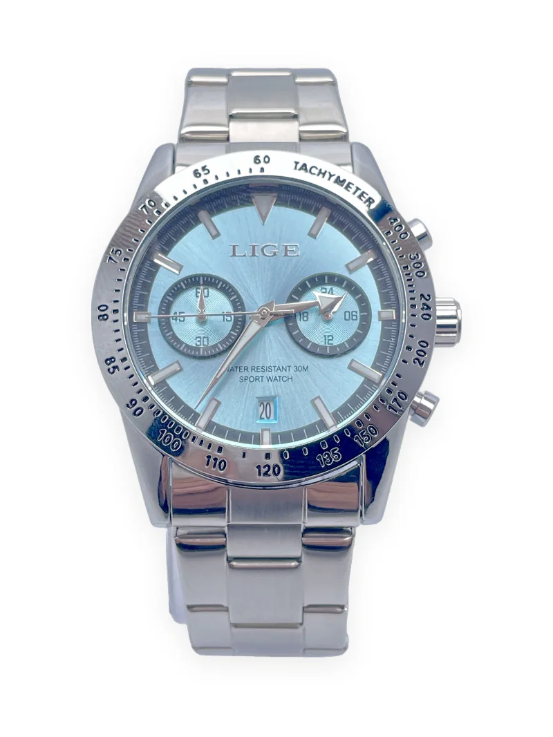 LIGE Blue Dial Sport Watch