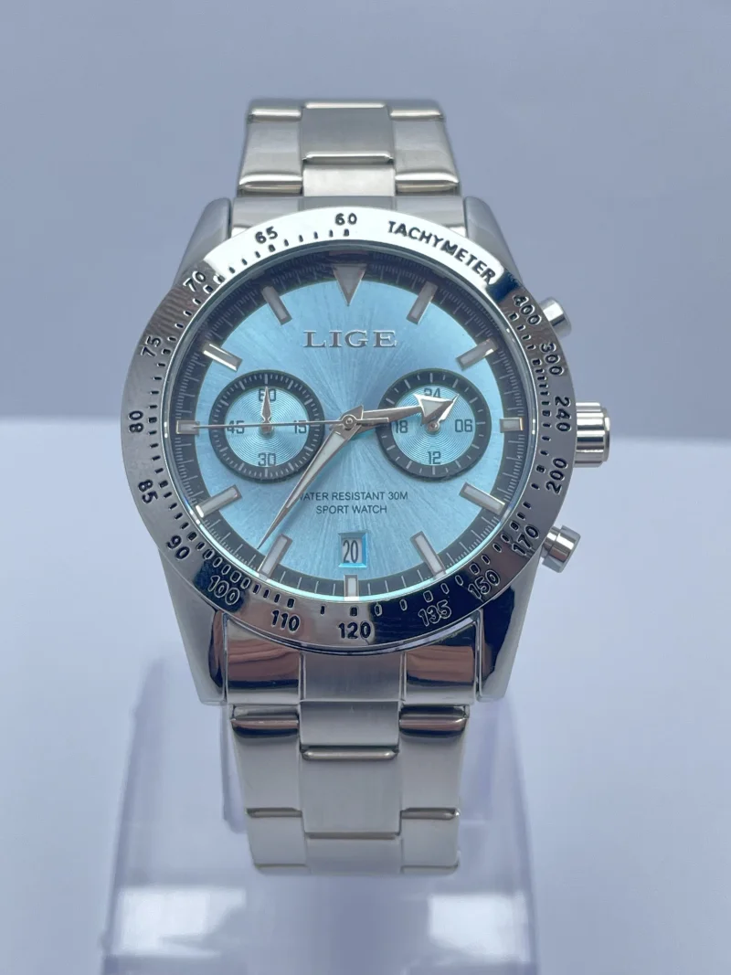 LIGE Blue Dial Sport Watch