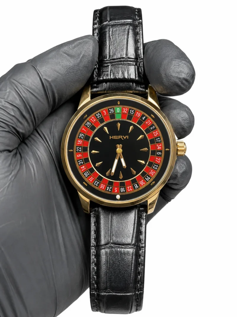 Roulette Dial Gold Watch