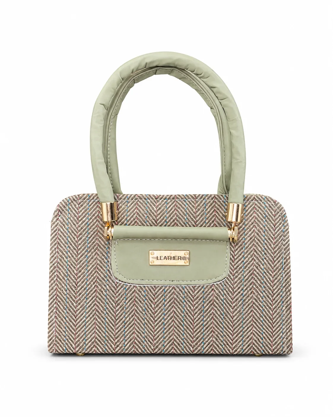 Herringbone Tweed Handbag