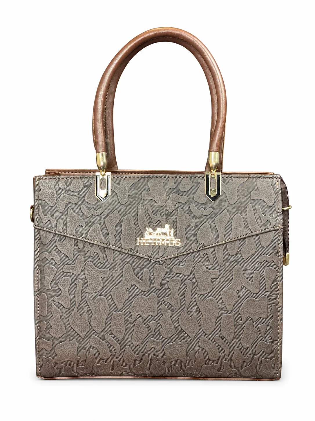Taupe Embossed Envelope Bag